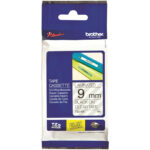 Cinta Brother TZE-121 | Negro sobre Transparente 9mm (3/8″) x 8 mts. - Imagen 2
