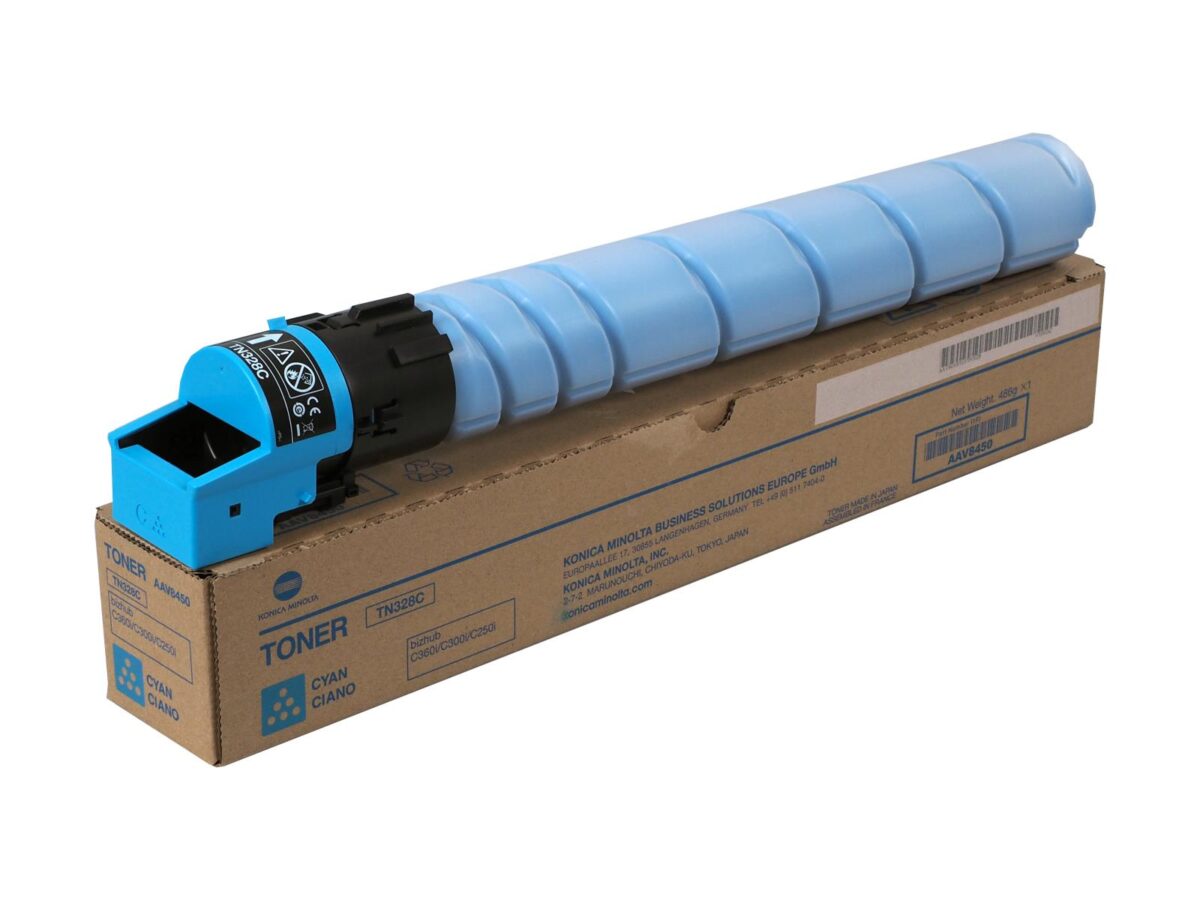 Toner Konica Minolta TN328C Cyan 28,000 páginas - Imagen 2
