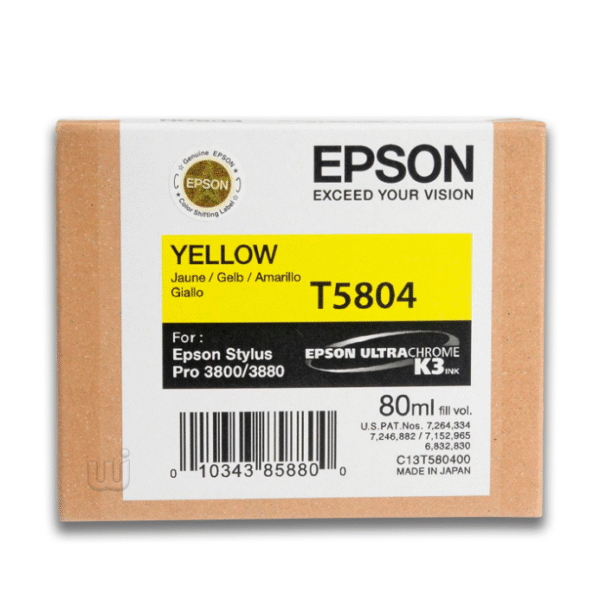 Tinta Epson T580400 Yellow (80ML)  720 Pag