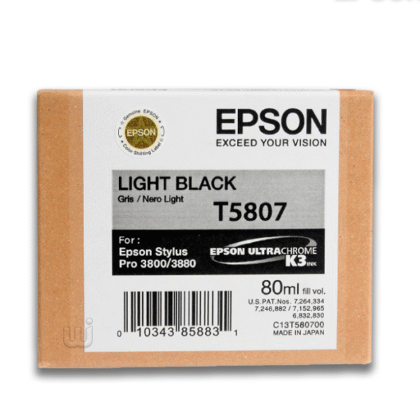 Tinta Epson T580700 Light Black (80ML)  720 Pag