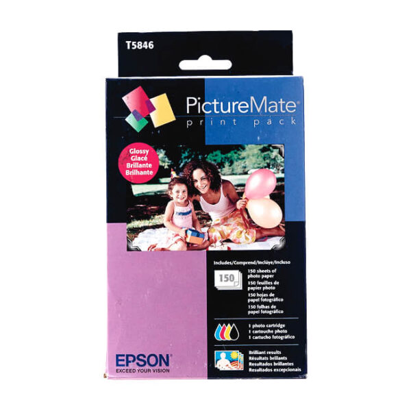 Tinta Epson T5846 PictureMate PM260 + 150 Hojas