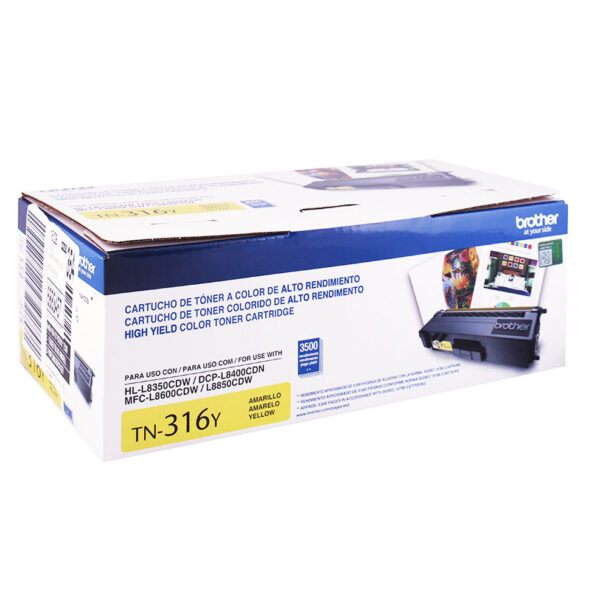 Toner Brother TN-316Y yellow, Rendimiento 3,500pg