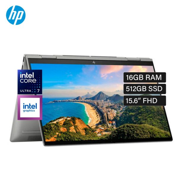 Laptop HP ENVY X360 15-FE1082WM 2-IN-1 Intel Core Ultra 7 155U Ram 16GB Disco 512GB SSD 15.6″ FHD TACTIL Windows 11 (9R1K0UA#ABA)