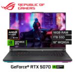 Laptop Asus ROG Strix G18 (2025) G814 G814PP-DS94 Ryzen 9 8940HX RAM 16GB Disco 1TB SSD Video Nvidia RTX 5070 8GB 18″ WQXGA Windows 11