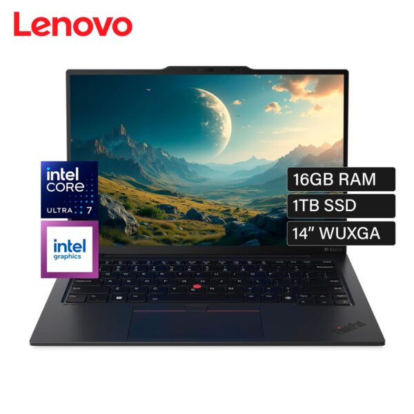 Laptop Lenovo ThinkPad X1 Carbon Gen 12 Intel Core Ultra 7 155U Ram 16GB Disco 1TB 14″ WUXGA Windows 11 Pro (21KD000YLM)