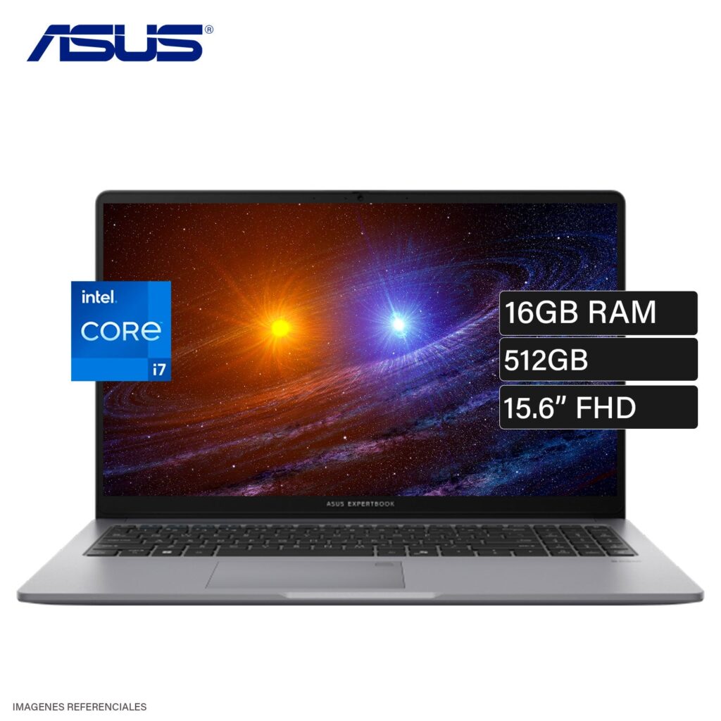 Laptop Asus Expertbook P1 P1503CVA-S71410 Intel Core i7 13620H Ram 16GB Disco 512GB SSD 15.6″ FHD FreeDOS (90NX0881-M01JS0)
