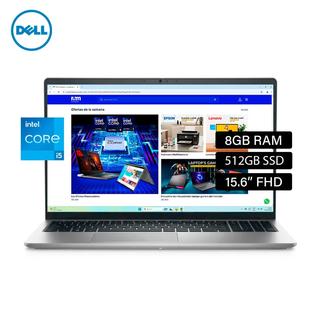 Laptop Dell Inspiron 15 3520 Intel Core i5 1235U Ram 8GB Disco 512GB SSD 15.6″ FHD FreeDos (HKG75)
