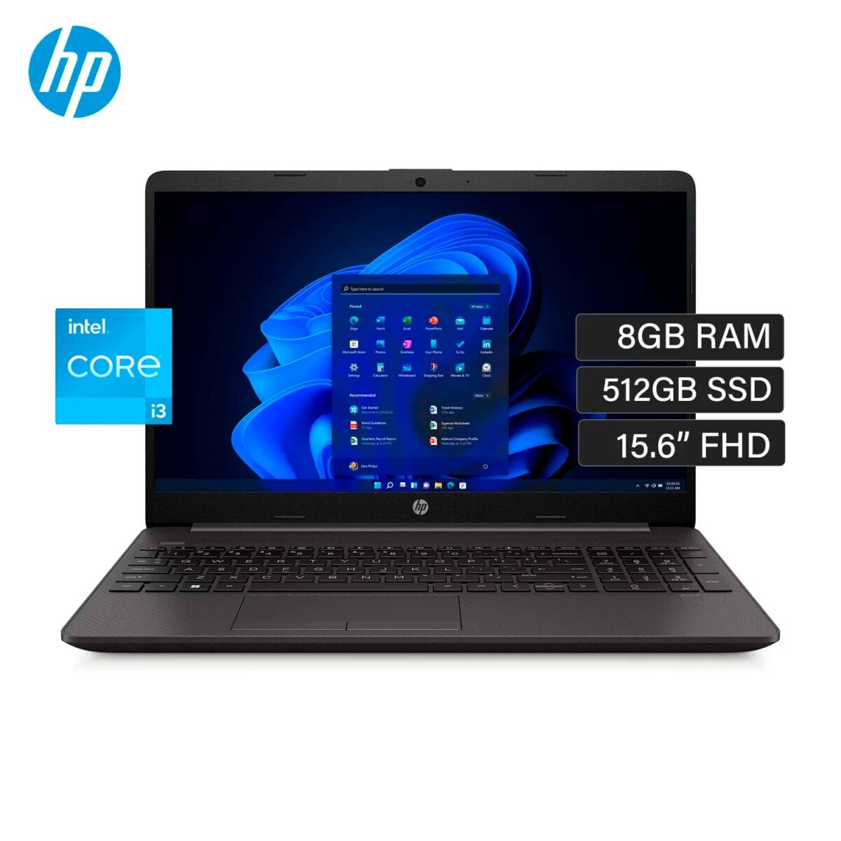 Laptop HP 250 G9 Intel Core i3 1215U Ram 8GB Disco 512GB SSD 15.6″ HD (7C6E5LA#ABM)