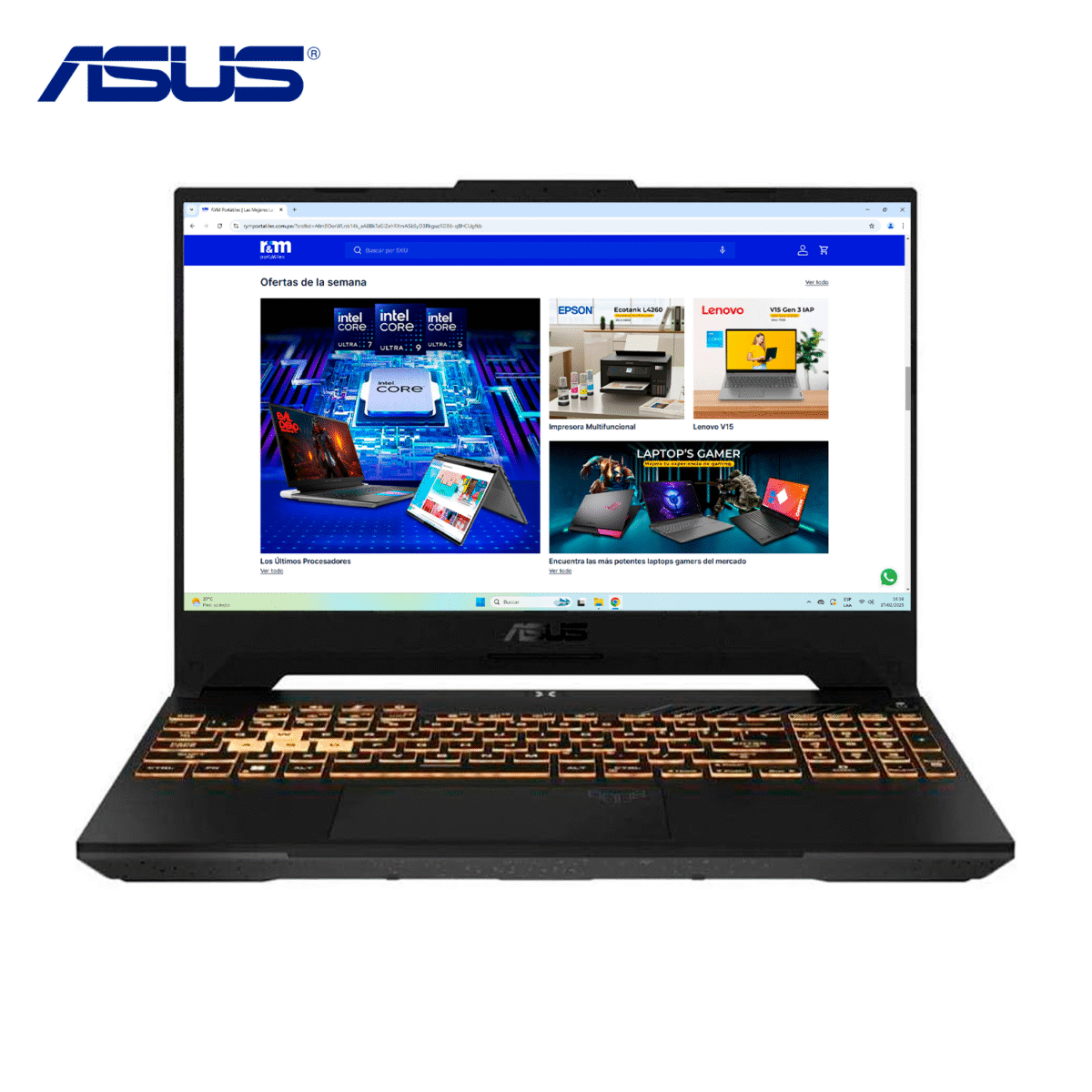 Laptop Asus TUF FX507ZC4-HN005 Intel Core i5 12500H Ram 8GB Disco 512GB SSD Video Nvidia RTX 3050 4GB 15.6" FHD FreeDos - Imagen 2