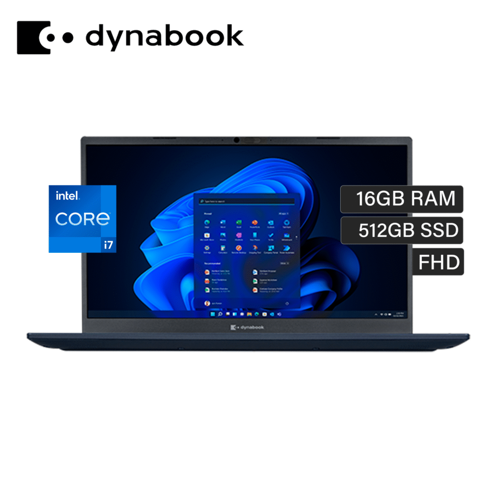Laptop Toshiba Dynabook Tecra A 50K Intel Core i7 1260P RAM 16GB Disco 512GB SSD 15.6″ FHD Windows 10 Pro (PML20U-0N8021)