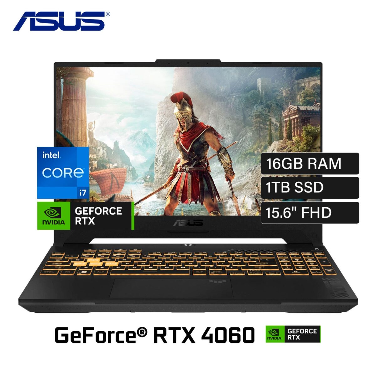 Laptop Asus TUF FX507VV-WS74 Intel Core i7 13620H Ram 16GB Disco 1TB SSD Video RTX 4060 8GB 15.6″ FHD Windows 11 (90NR0BV7-M00J80)