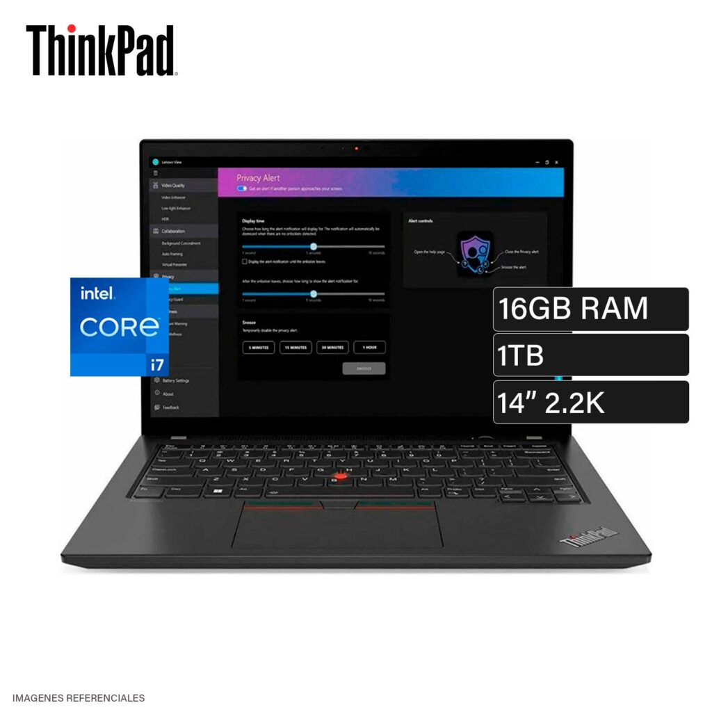 Laptop Lenovo ThinkPad T14 Gen 4 Intel Core i7 1355U RAM 16GB Disco 1TB SSD 14″ 2.2K Windows 11 Pro (21HE0010LM)