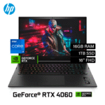 Laptop HP Omen 16-WD0012LA Intel Core i7 13620H RAM 16GB Disco 1TB SSD Video RTX 4060 8GB 16″ FHD Windows 11 (A14LZLA#ABM)