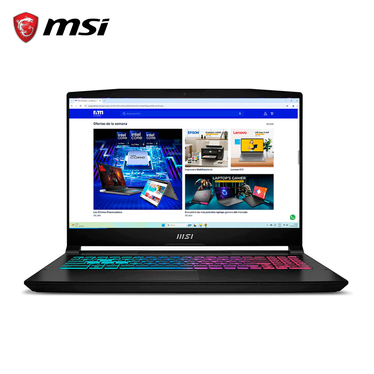 Laptop Msi Katana 15 B13VGK-484US Intel Core i7 13620H Ram 64GB Disco 2TB SSD Video Nvidia RTX 4070 8GB 15.6" FHD Windows 11 (9S7-158571-484) - Imagen 2