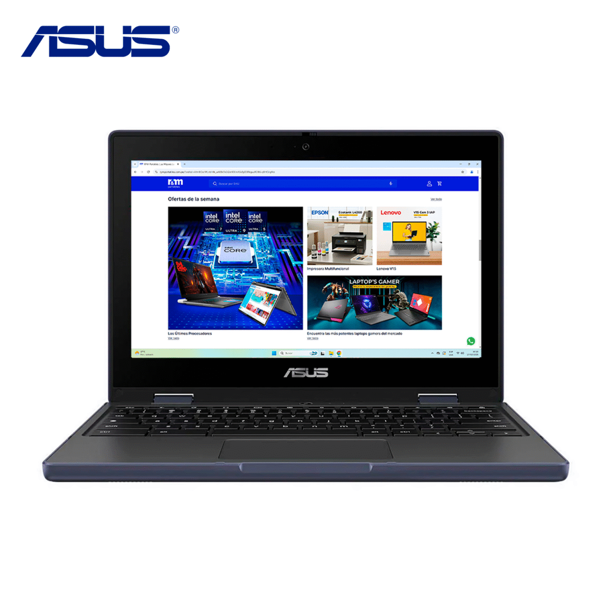 Laptop Asus Chromebook Cr110 N100 Ram 8GB Disco 64GB 11.6" HD Chrome (90NX07R1-M00AC0) - Imagen 2