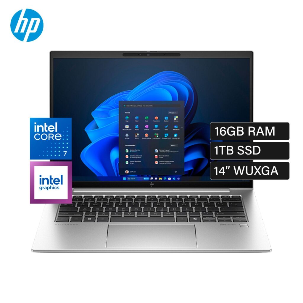 Laptop HP EliteBook 840 G11 Intel Core Ultra 7 155U Ram 16GB Disco 1TB SSD 14″ WUXGA W11 Pro (A1UP3LT#ABM)