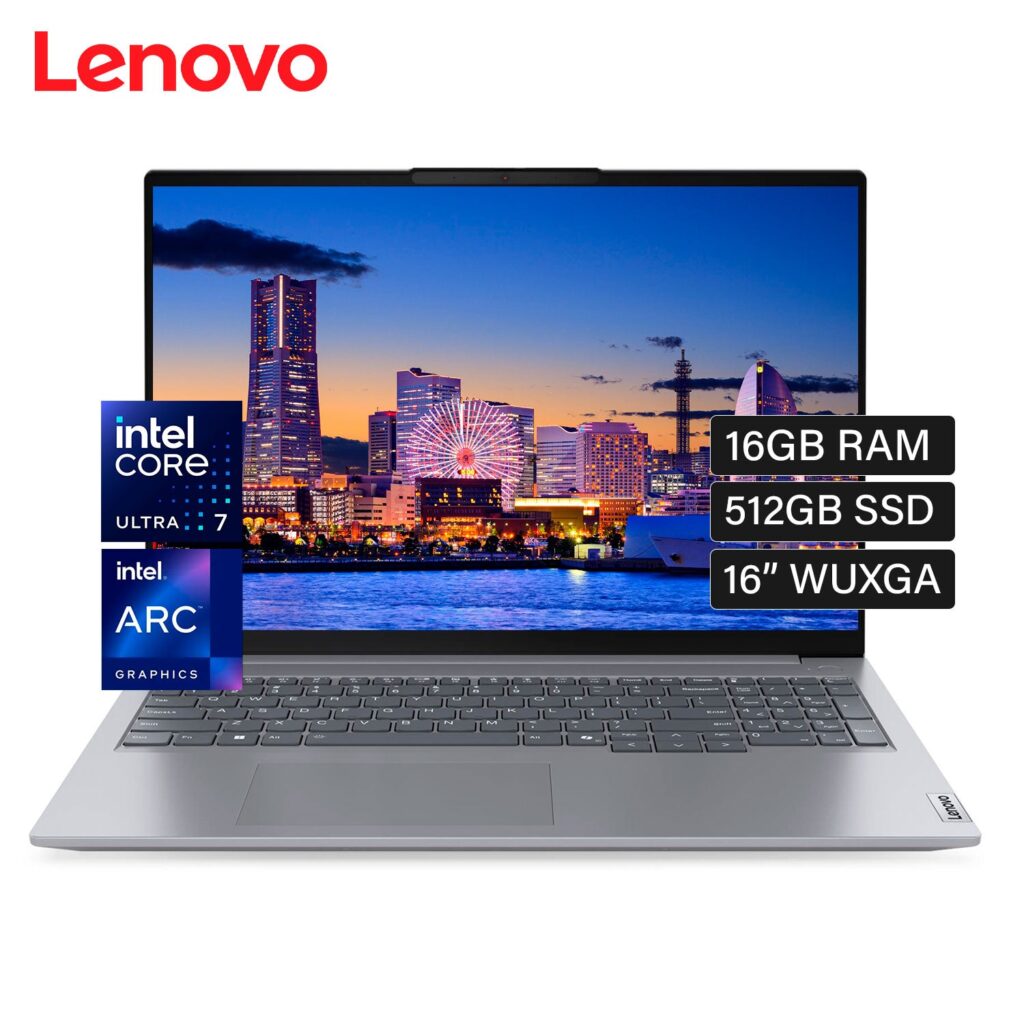 Laptop Lenovo ThinkBook 16 G7 Intel Core Ultra 7 155H Ram 16GB Disco 512GB 16″ WUXGA WINDOWS 11 PRO (21MS00B5LM)
