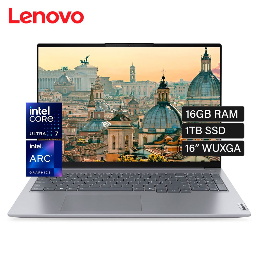 Laptop Lenovo ThinkBook 16 G7 Intel Core Ultra 7 155H Ram 16GB Disco 1TB 16″ WUXGA WINDOWS 11 PRO (21MS00B3LM)