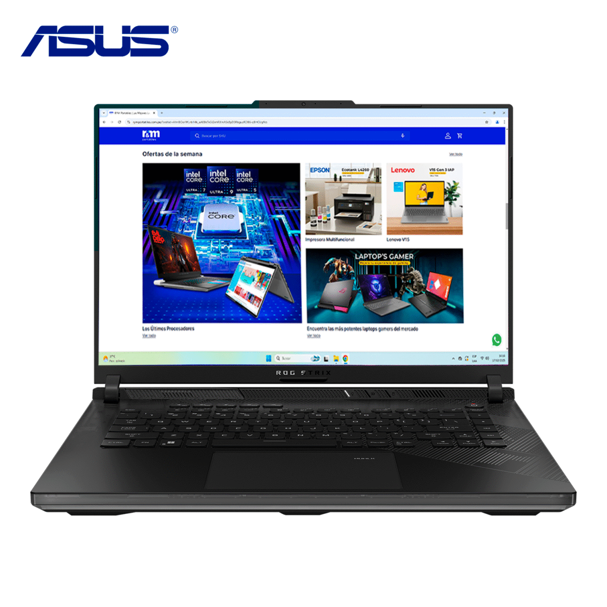 Laptop Asus ROG Strix G18 (2024) G834JYR-XS97 Intel Core i9 14900HX RAM 32GB Disco 2TB Video Nvidia RTX 4090 16GB 18" WQXGA - Imagen 2