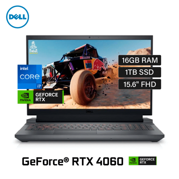 Laptop DELL G15 G5530 Intel Core i7 13650HX RAM 16GB Disco 1TB SSD Video RTX 4060 8GB 15.6″ FHD Windows 11