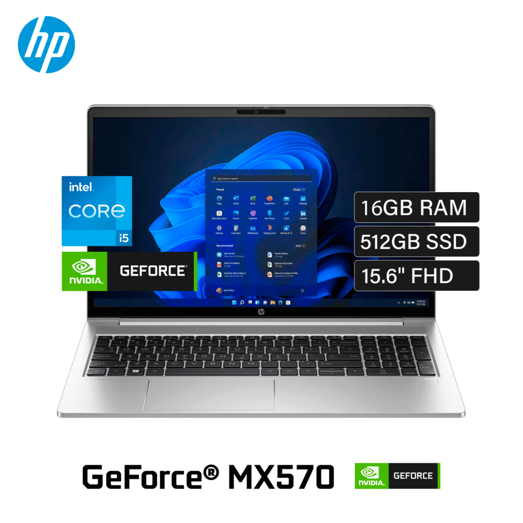 Laptop HP Probook 450 G9 Intel Core i5 1235U Ram 16GB Disco 512GB SSD 15.6″ FHD Video 2GB Nvidia MX570 15.6″ FHD Windows 11 Pro