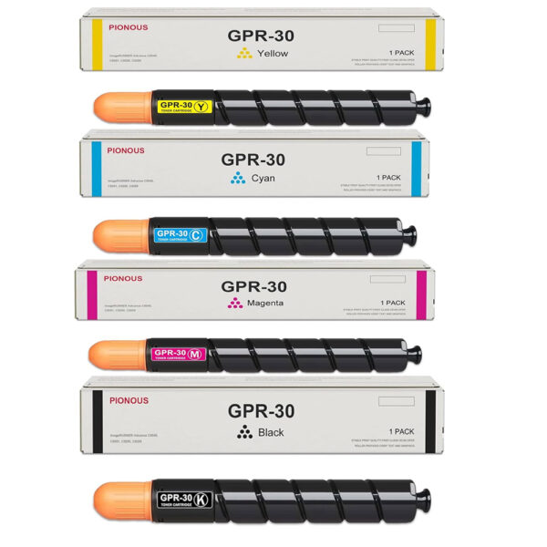Kit de Toner Compatible GPR-30 BK, Cyan, Yellow, Magenta