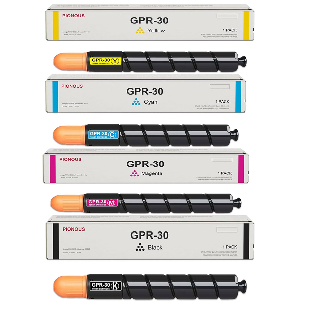 Kit de Toner Compatible GPR-30 BK, Cyan, Yellow, Magenta
