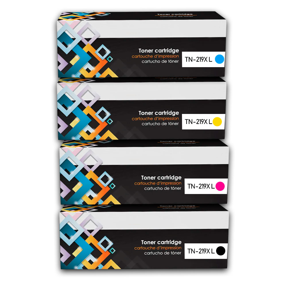 Kit de toner Brother Compatible TN-219XL Negro y Colores L3560CDW