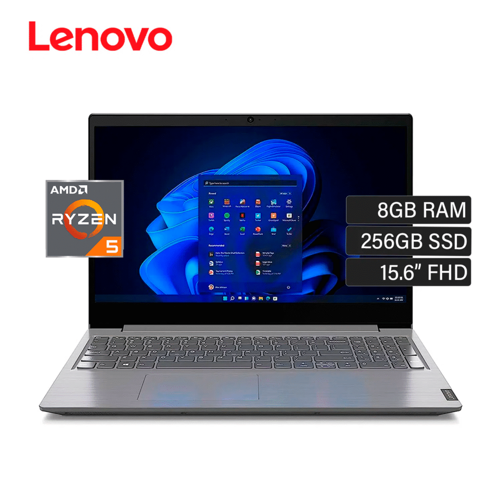 Laptop Lenovo V15 G4 AMN Ryzen 5 7520U RAM 8GB Disco 256GB SSD 15.6″ FHD FreeDos (82YU00X6LM)