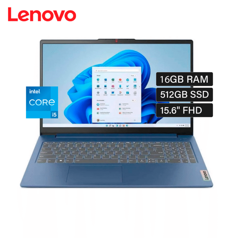 Laptop Lenovo IdeaPad Slim 3 15IAH8 Intel Core i5 12450H  Ram 16GB Disco 512GB SSD 15.6″ FHD FreeDos (83ER001DLM)