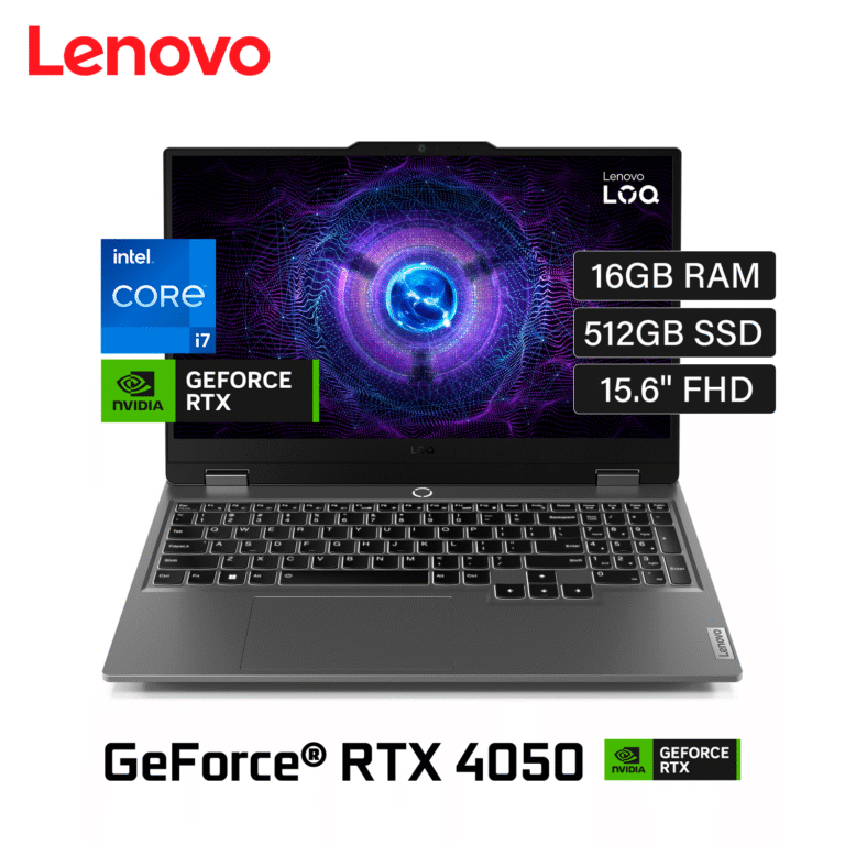 Laptop Lenovo LOQ 15IRH8 Intel Core i7 13650HX Ram 16GB Disco 512GB SSD Video Nvidia RTX 4050 6GB 15.6″ FHD FreeDos (83DV00FKLM)