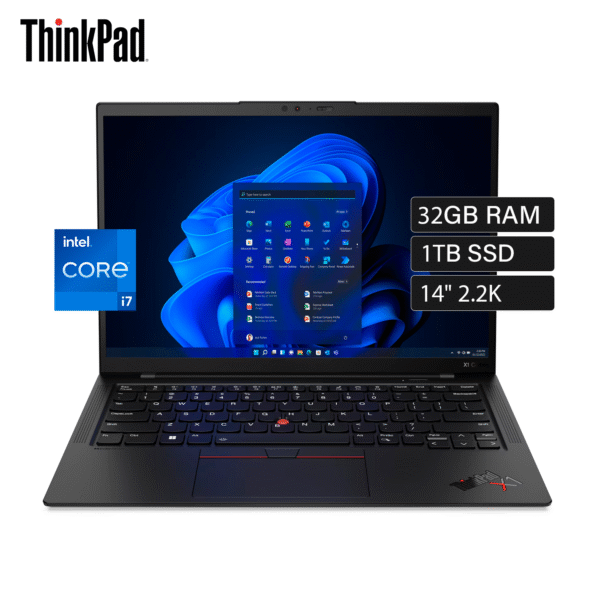 Laptop Lenovo Thinkpad X1 Carbon Gen 11 Intel Core i7 1355U RAM 32GB Disco 1TB SSD 14″ 2.2K Windows 11 Pro