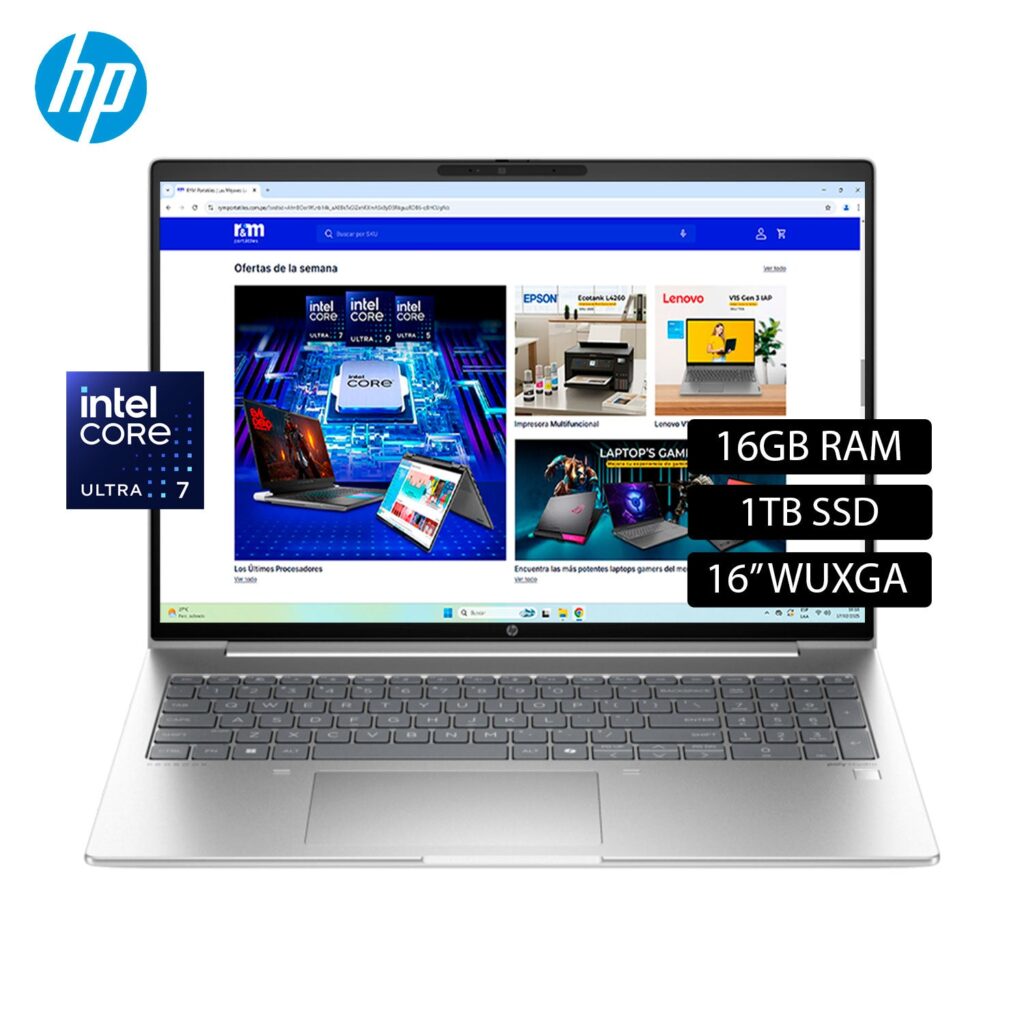 Laptop HP ProBook 460 G11 Intel Core Ultra 7 155U Ram 16GB Disco 1TB SSD 16″WUXGA Windows 11 Pro (A24Z6LT#ABM)