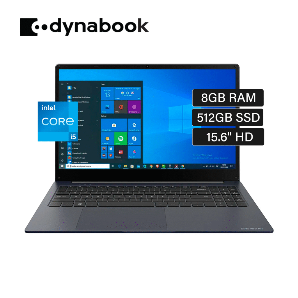 Laptop Toshiba Dynabook Satellite Pro C50-K Intel Core i5 1235U RAM 8GB Disco 512GB 15.6″ HD Windows 10 Pro