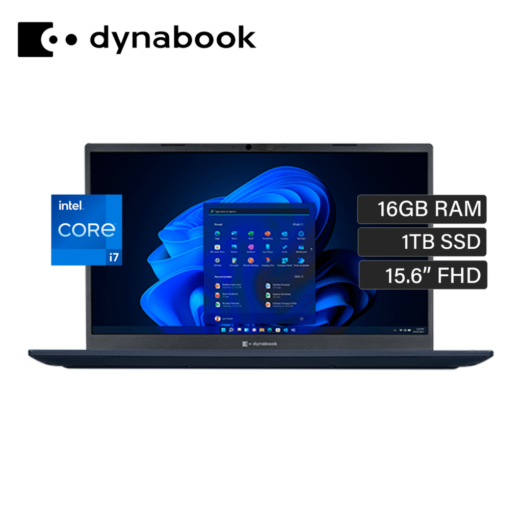 Laptop Toshiba Dynabook Tecra A 50K Intel Core i7 1260P RAM 16GB Disco 1TB SSD 15.6″ FHD Windows 10 Pro (PML20U-139011)