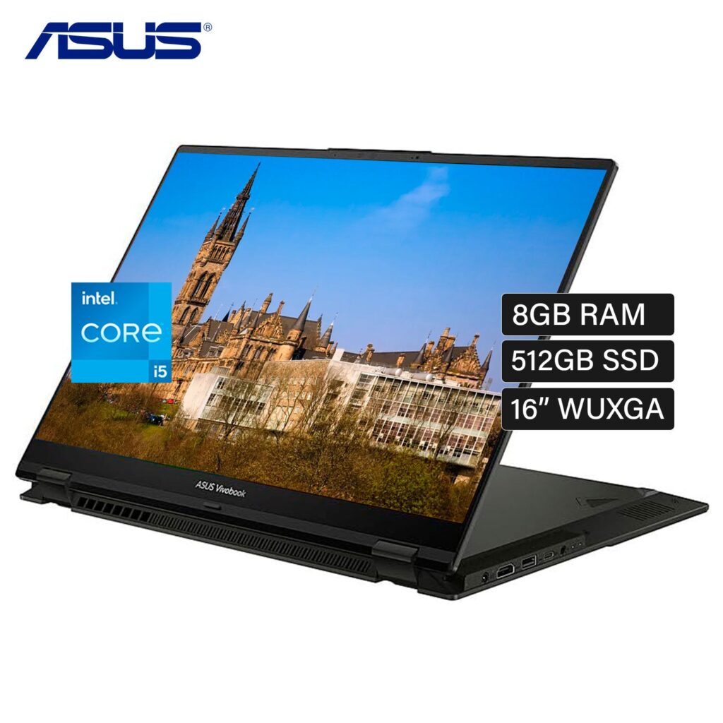 Laptop Asus Vivobook S 16 Flip TP3604VA-WS51T x360 Intel Core i5 1335U Ram 8GB Disco 512GB SSD 16″ WUXGA Touch Windows 11 (90NB1051-M00710)