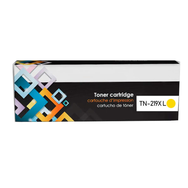 Toner Compatible TN-219XLY Yellow DCP-L3560CDW MFC-L3760CDW 2300 Paginas
