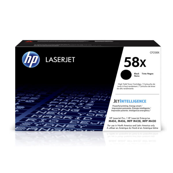 Toner HP Compatible 58X Negro CF258X Para M404, MFP M428 MFP M430 10,000 Páginas