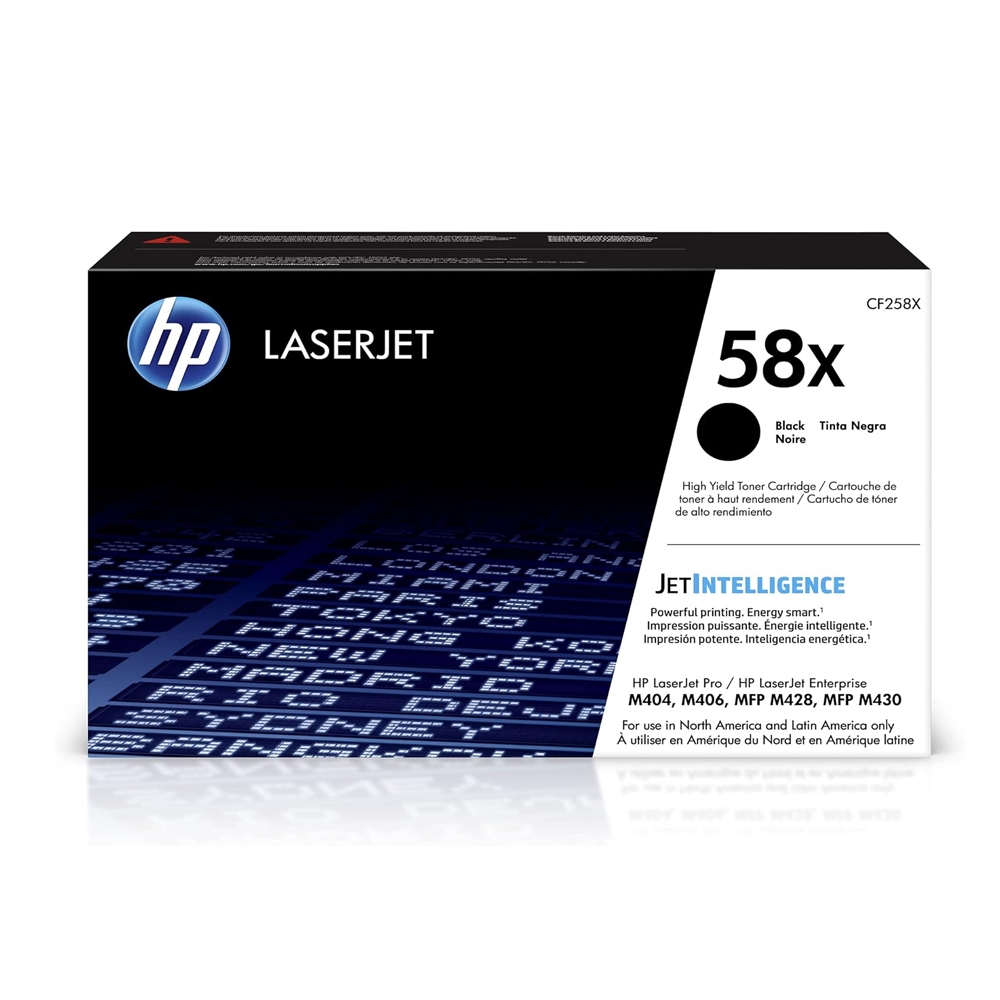 Toner HP Compatible 58X Negro CF258X Para M404, MFP M428 MFP M430 10,000 Páginas