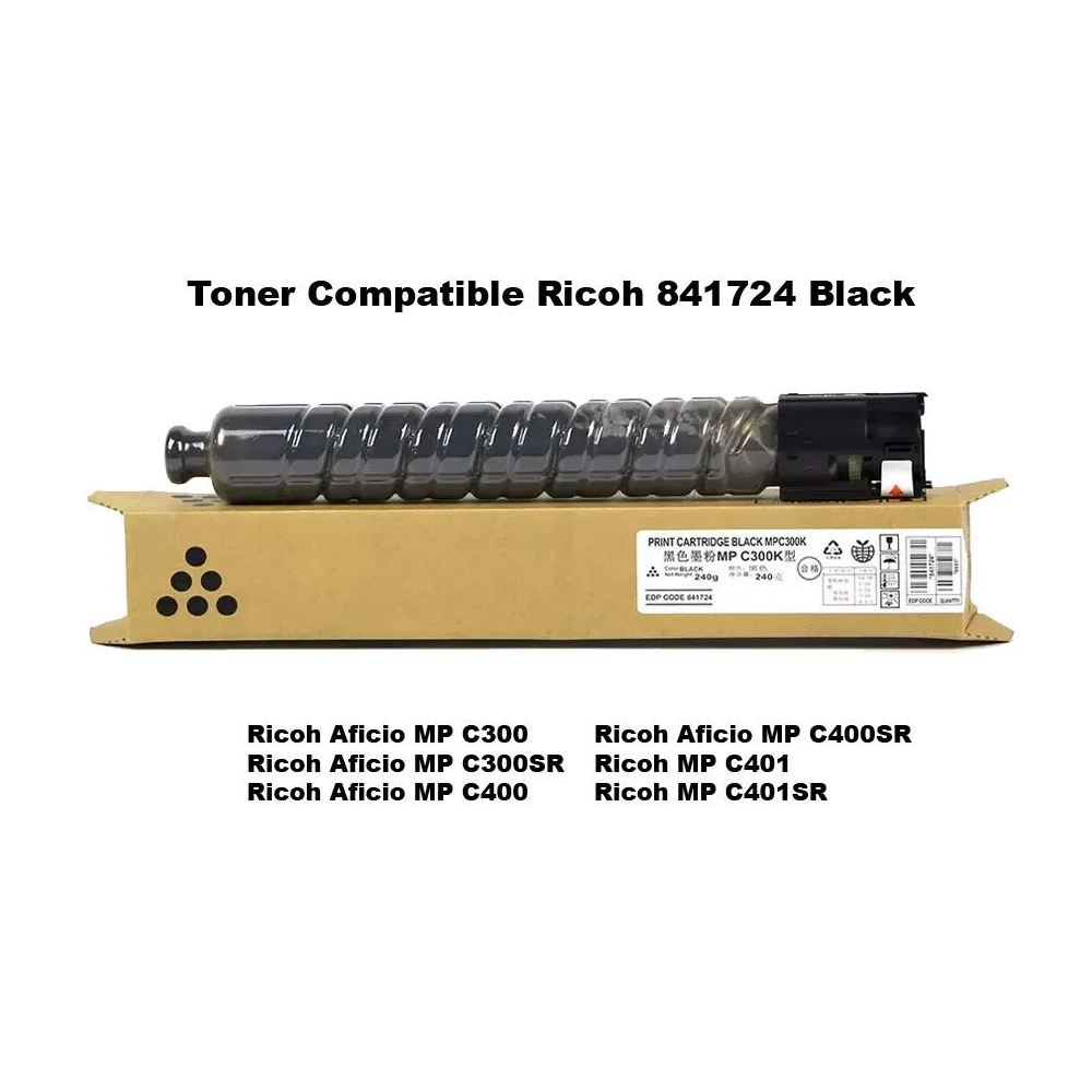Toner Ricoh Compatible 841724 Black Mp C300/C400/C401 8.3 Kpg