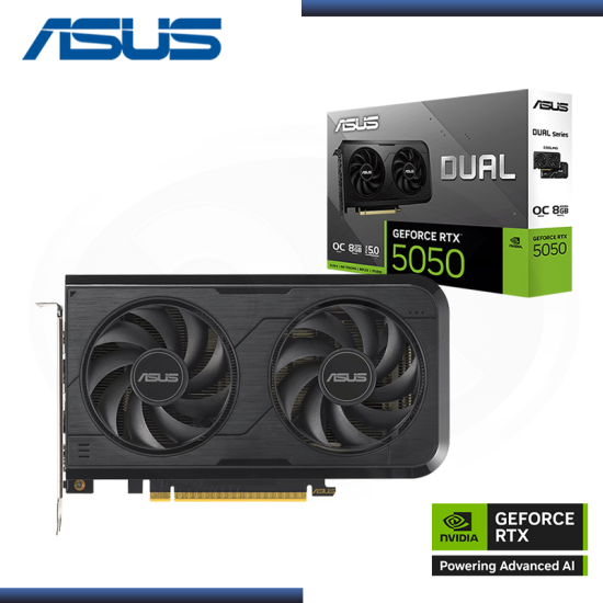 ASUS GEFORCE RTX 5050 8GB GDDR6 128BITS OC DUAL (PN:90YV0N72-M0AA00)