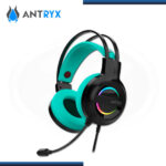 AUDIFONO ANTRYX IRIS-K TURQUOISE RAINBOW CON MICROFONO 7.1 VIRTUAL SURROUND (PN:AGH-7100KTE) - Imagen 2