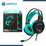 AUDIFONO ANTRYX IRIS-K TURQUOISE RAINBOW CON MICROFONO 7.1 VIRTUAL SURROUND (PN:AGH-7100KTE)