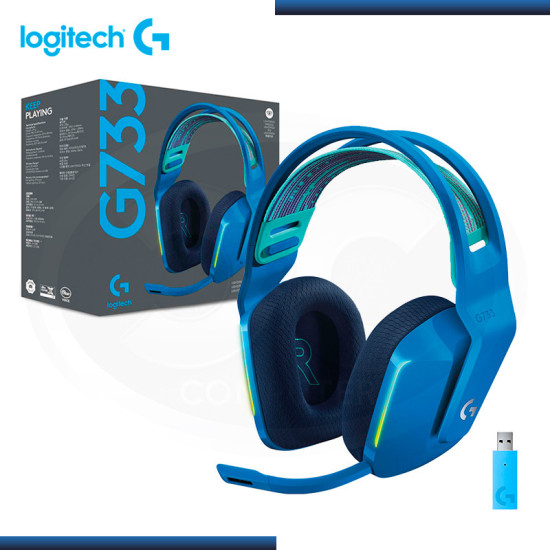 AUDIFONO LOGITECH G G733 RGB CON MICROFONO LIGHTSPEED BLUE WIRELESS (PN:981-000942)