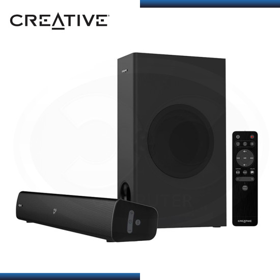 BARRA DE SONIDO CREATIVE STAGE V2 BLACK (160W) CONECTIVIDAD USB BLUETOOTH 5.0 CON SUBWOOFER DIGITAL 2.1 (PN:51MF8375AA001)