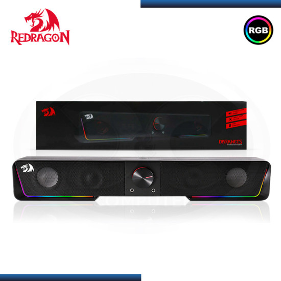 BARRA DE SONIDO REDRAGON DARKNETS GS570 RGB BLACK (3W) CONECTIVIDAD USB BLUETOOTH 5.0 STEREO