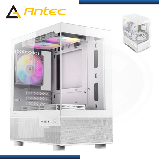 CASE ANTEC CX200M RGB ELITE WHITE SIN FUENTE VIDRIO TEMPLADO USB 3.0 (PN:0-761345-10026-7)