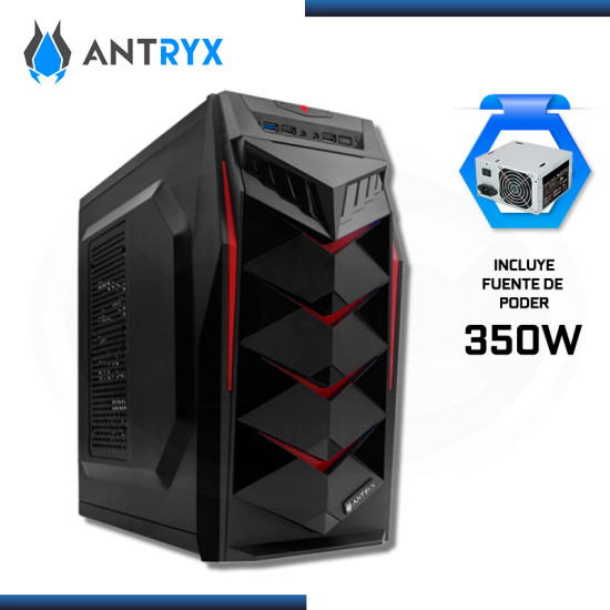 CASE ANTRYX ELEGANT V MUSTANG CON FUENTE 350W USB 3.0 (PN:AC-EB280B-N2)
