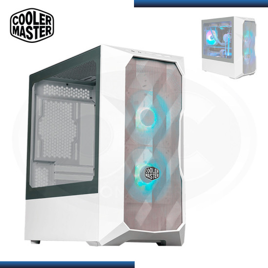 CASE COOLER MASTER MASTERBOX TD300 MESH WHITE ARGB SIN FUENTE VIDRIO TEMPLADO USB 3.2 (PN:TD300-WGNN-S00)