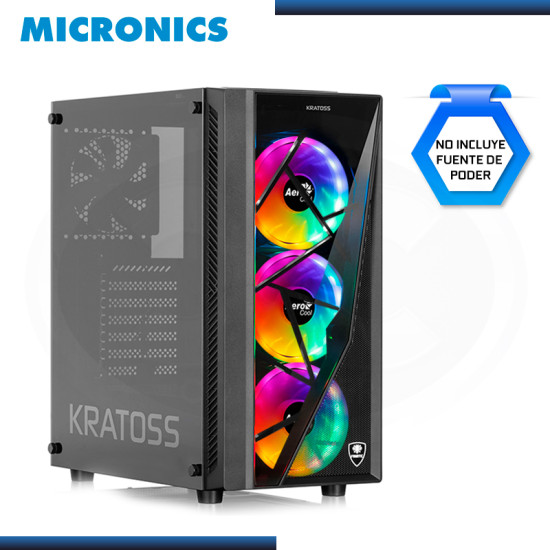 CASE MICRONICS FANATIC KRATOSS FNT-C8008 COOLER FRGBx3 SIN FUENTE VIDRIO TEMPLADO USB 3.0/USB 2.0 «BAD BOX»
